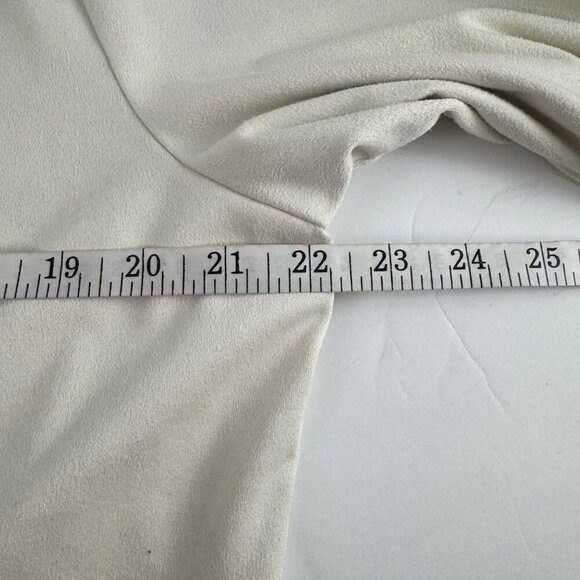 Chico's Open Front Ivory Velour Mixed Media Jacket Top Chico's Size 2 (US L/12) - Picture 8 of 9